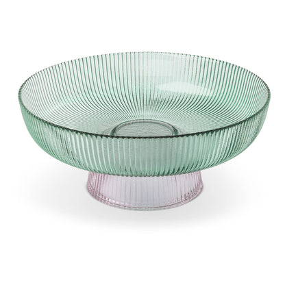 Core Home 10-inch 2-tone ribbed serving bowl with a stylish design, perfect for serving dishes in a modern kitchen setting.