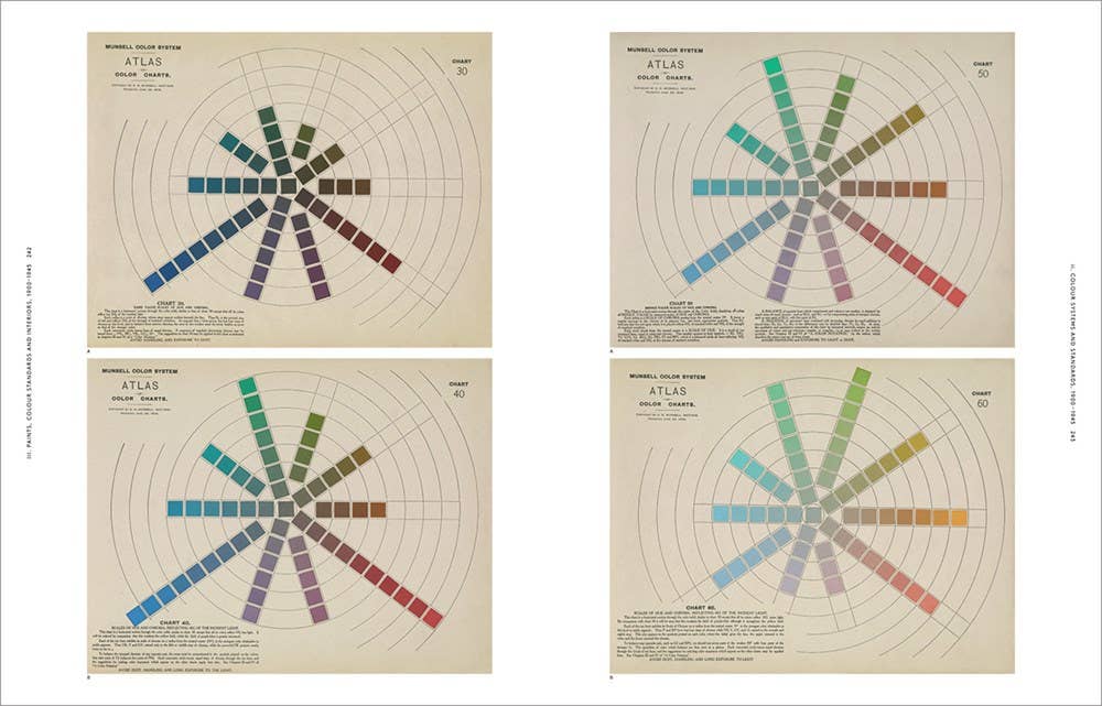 Open book titled "Anatomy of Color" by W. W. Norton showing colorful illustrations and detailed pages inside.