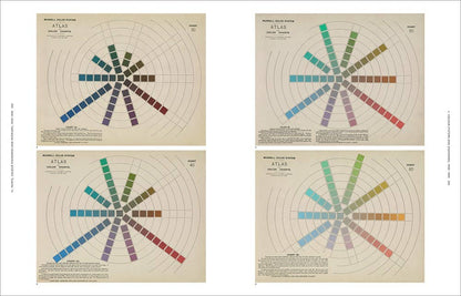 Open book titled "Anatomy of Color" by W. W. Norton showing colorful illustrations and detailed pages inside.
