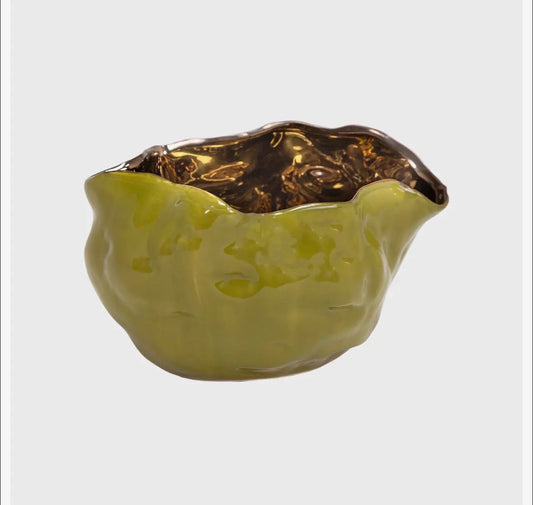 Ava Bud Bowl by The Vault Creative, ceramic pet bowl with a sleek design, perfect for serving food or water to pets.