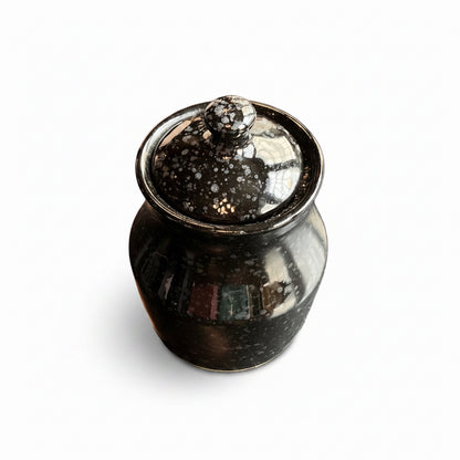 Stoneware Speckled Canister 6” Jar