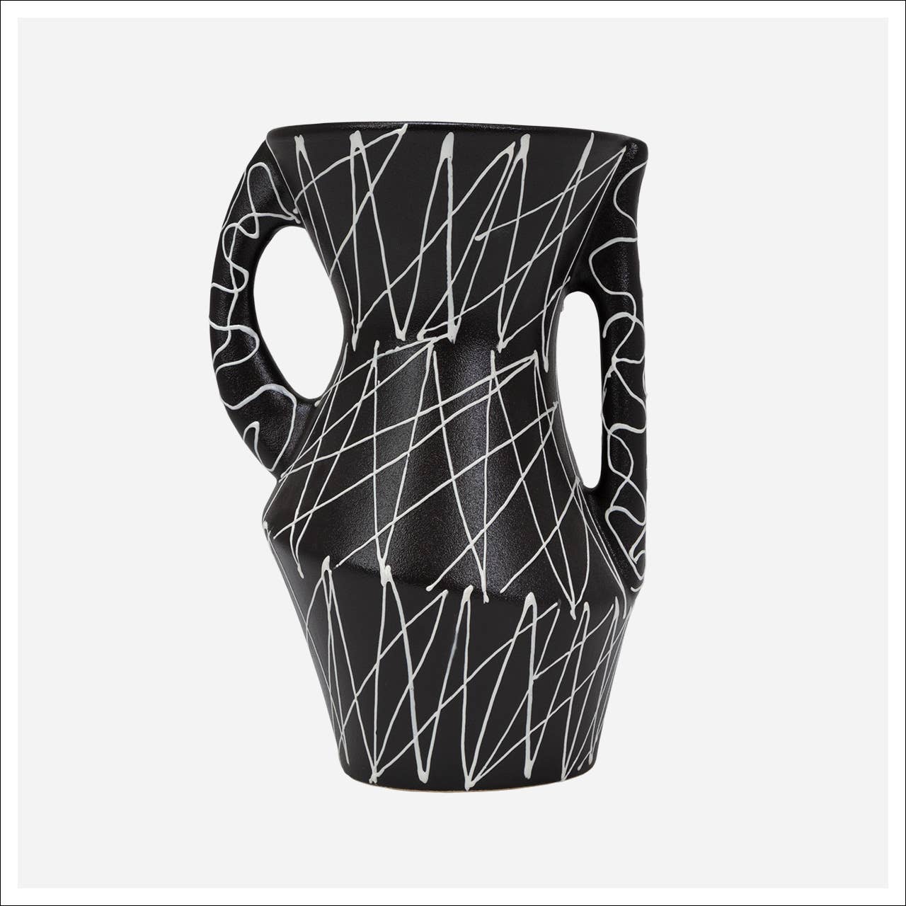 Cazden Short Vase by ST x OH featuring a sleek, minimalist design in neutral tones, suitable for floral arrangements or decor.