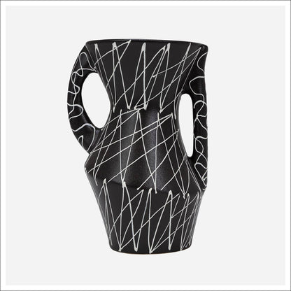 Cazden Short Vase by ST x OH featuring a sleek, minimalist design in neutral tones, suitable for floral arrangements or decor.