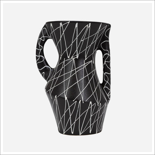 Cazden Short Vase by ST x OH featuring a sleek, minimalist design in neutral tones, suitable for floral arrangements or decor.