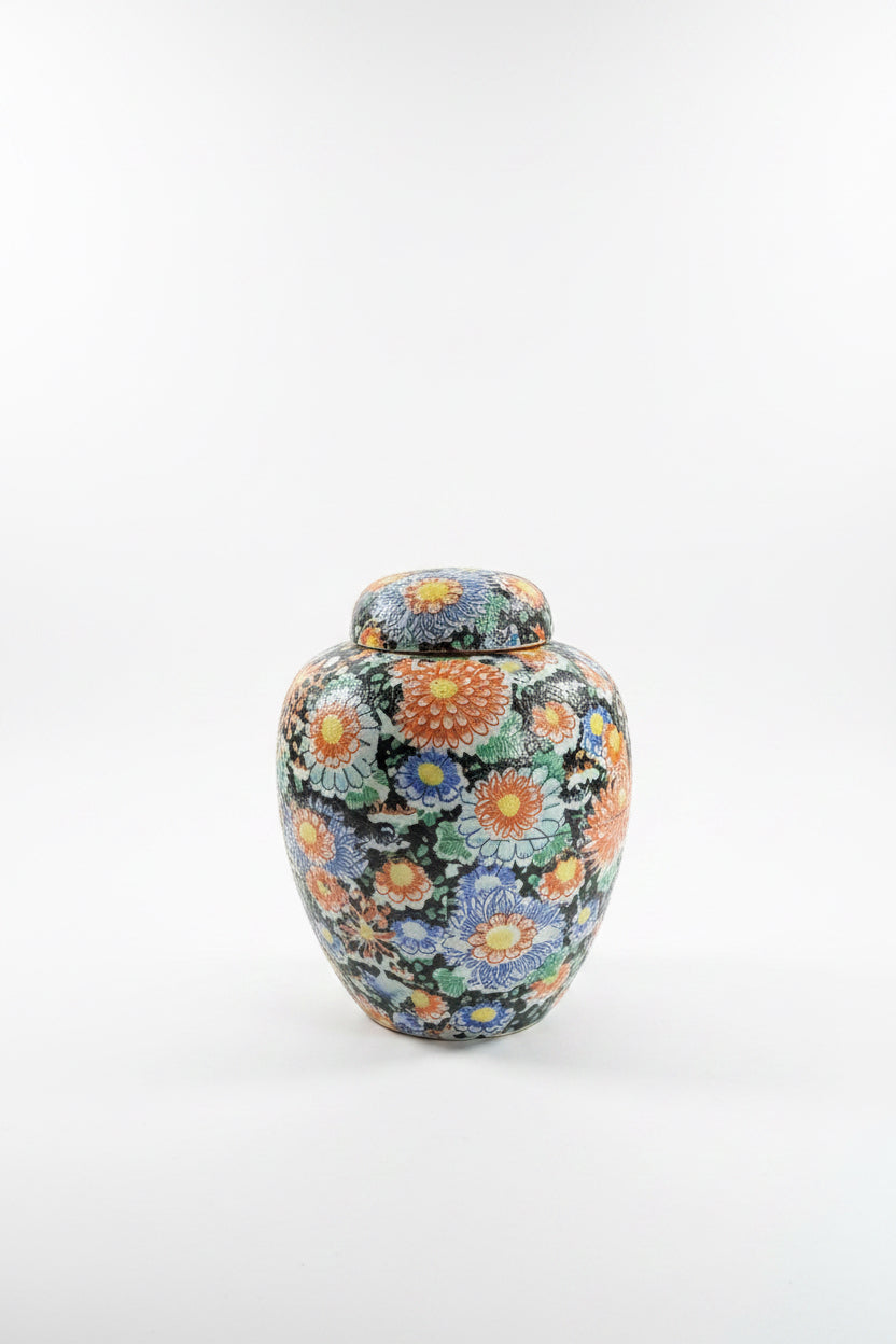 Porcelain Floral Ginger Jar
