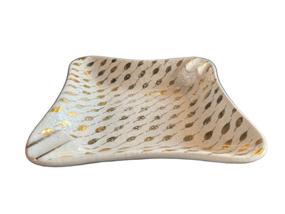 Mid-Century Gold Ceramic Dish