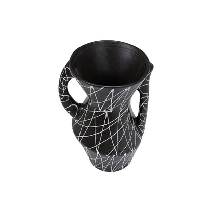 Cazden Short Vase by ST x OH featuring a sleek, modern ceramic design with a narrow opening and smooth finish.