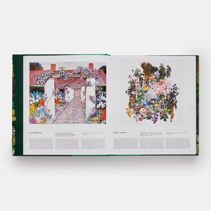 Phaidon garden book titled "Exploring The Horticultural World" with colorful garden illustrations and botanical photography.