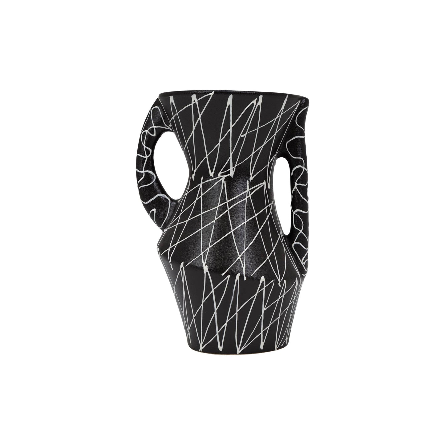Cazden Short Vase by ST x OH featuring a sleek ceramic design with a smooth finish and a narrow opening for floral arrangements.