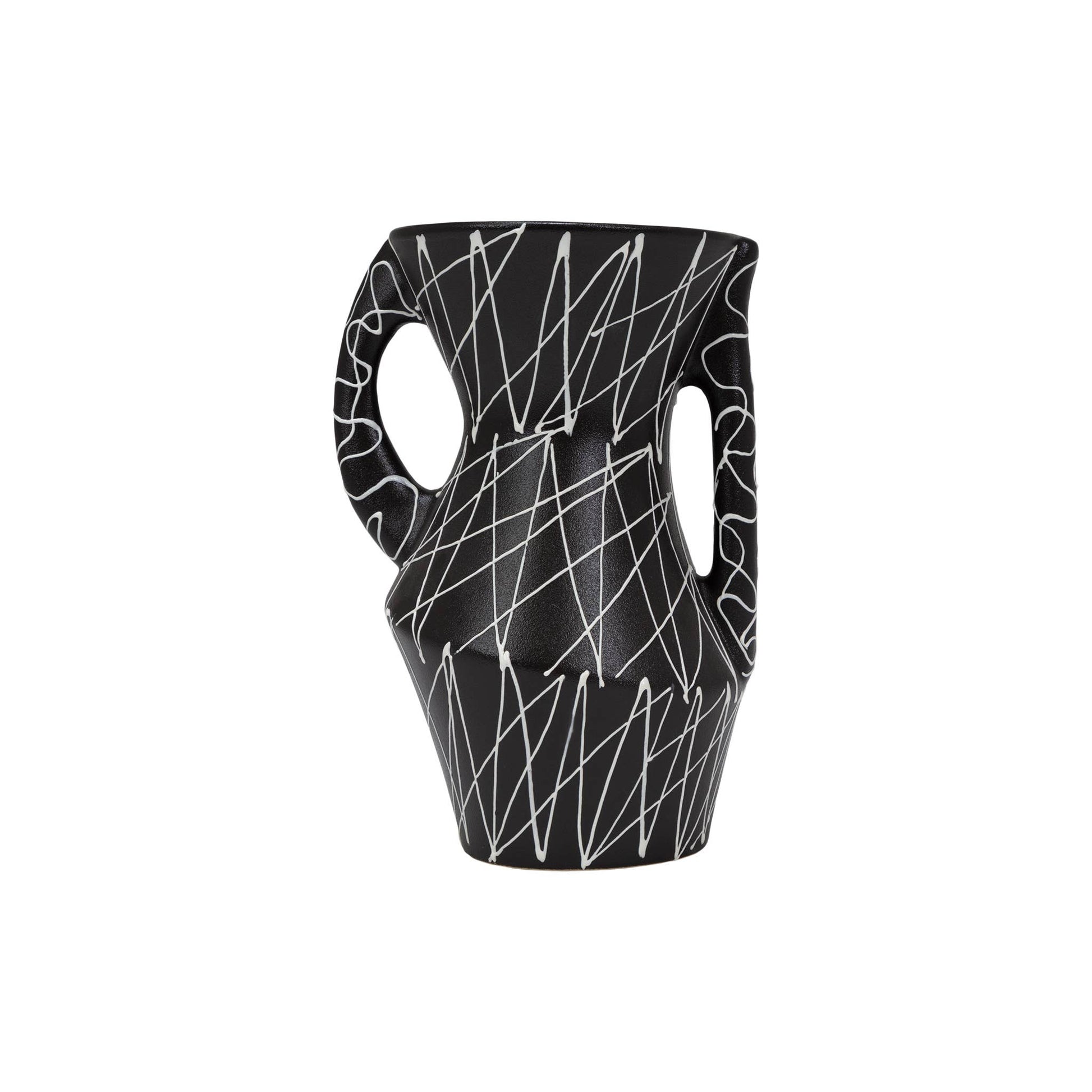 Cazden Short Vase by ST x OH featuring a sleek ceramic design with a smooth finish and a narrow opening for floral arrangements.