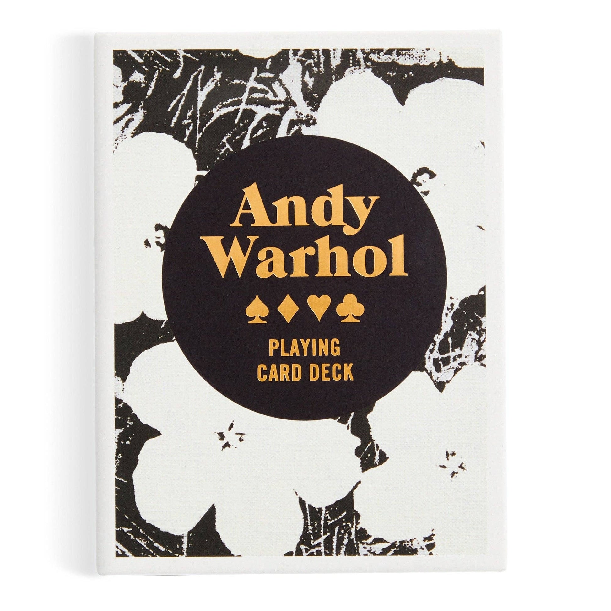 Warhol Pop Art playing card deck from Chronicle Books featuring colorful Andy Warhol-inspired designs on each card.