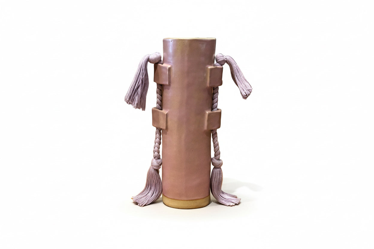 Karen Tinney Lilac Vase by The Vault Creative, showcasing a stylish ceramic vase with a lilac finish and modern design.