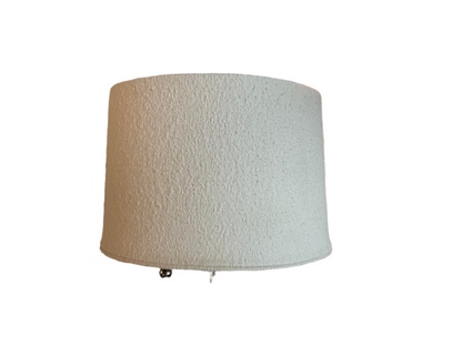 Custom Boucle Shade by Stone Textile Studio featuring a textured, woven fabric in natural tones designed for stylish lighting.