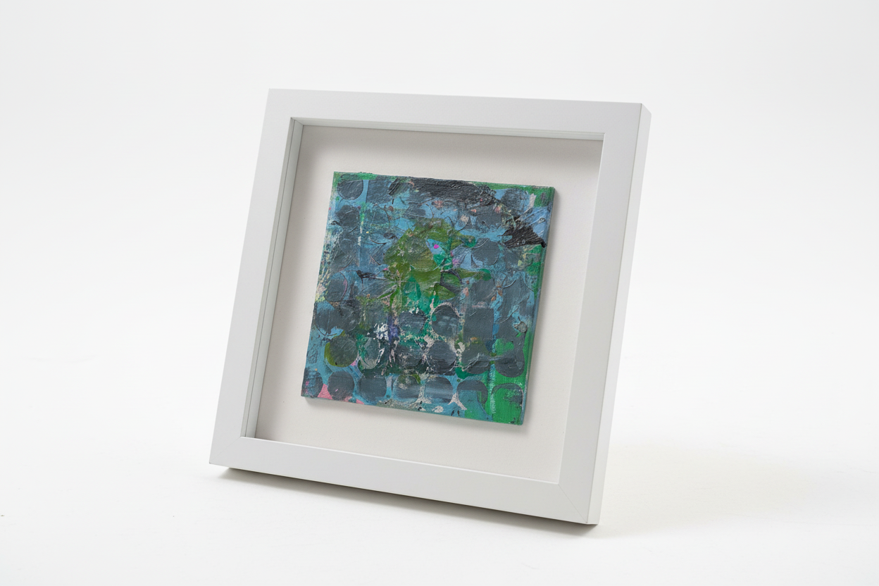 Lori Kwo art piece by The Vault Creative featuring vibrant abstract brushstrokes on canvas.