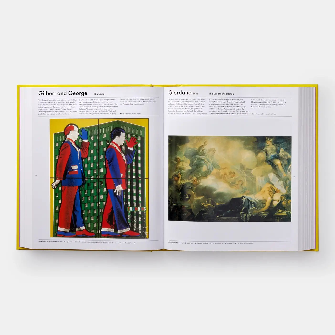 Open art book by Phaidon, Revised Edition, showcasing colorful illustrations and artwork on glossy pages.