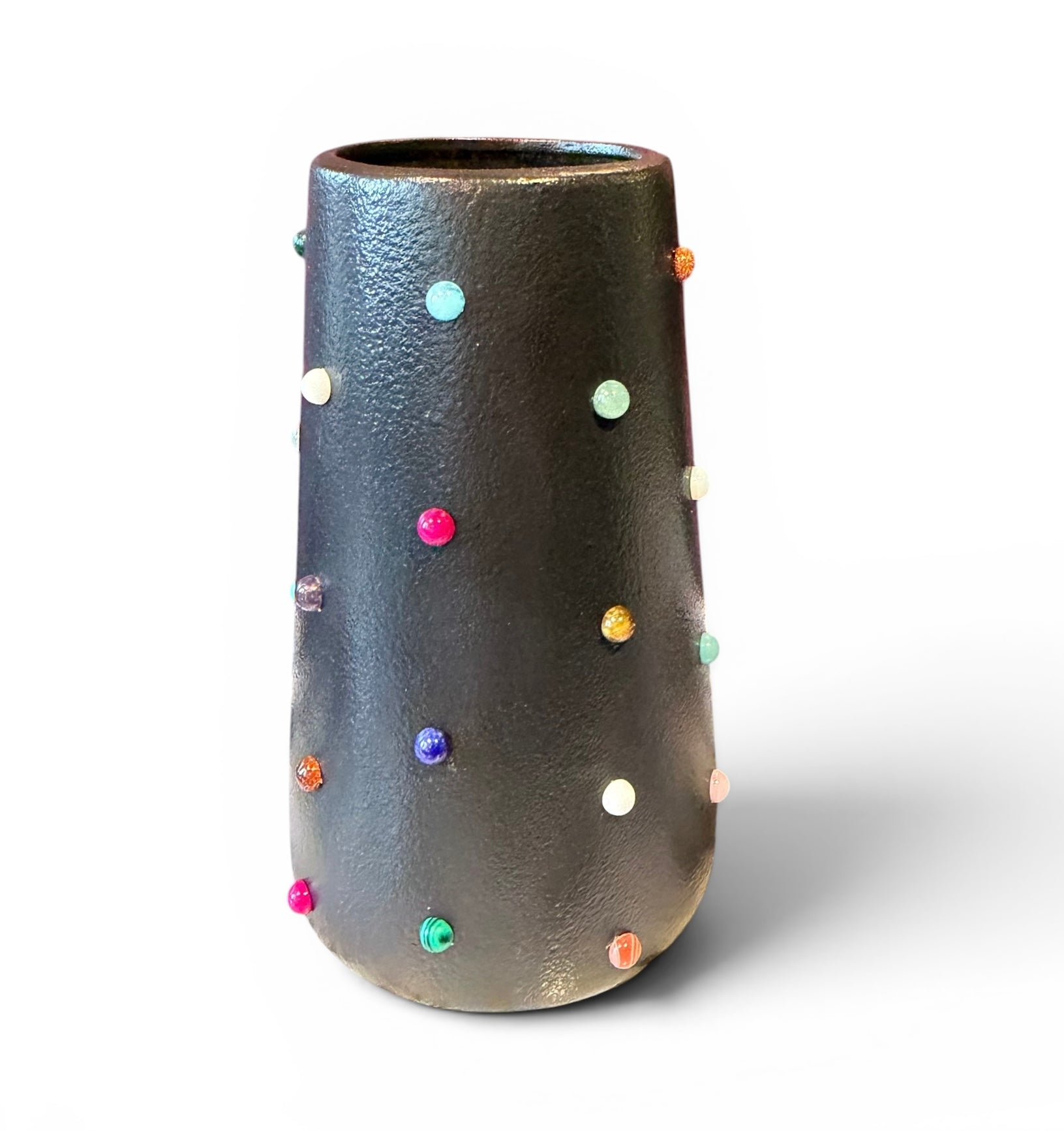 The Vault Creative P. Grunsfeld Tinies 6-inch ceramic vase with a smooth, rounded shape and glossy finish.