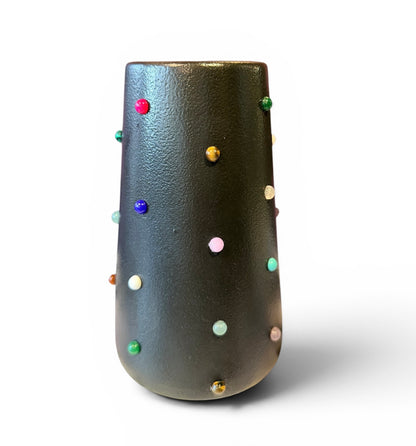 The Vault Creative P. Grunsfeld Tinies 6-inch vase in ceramic with a smooth finish and decorative design.