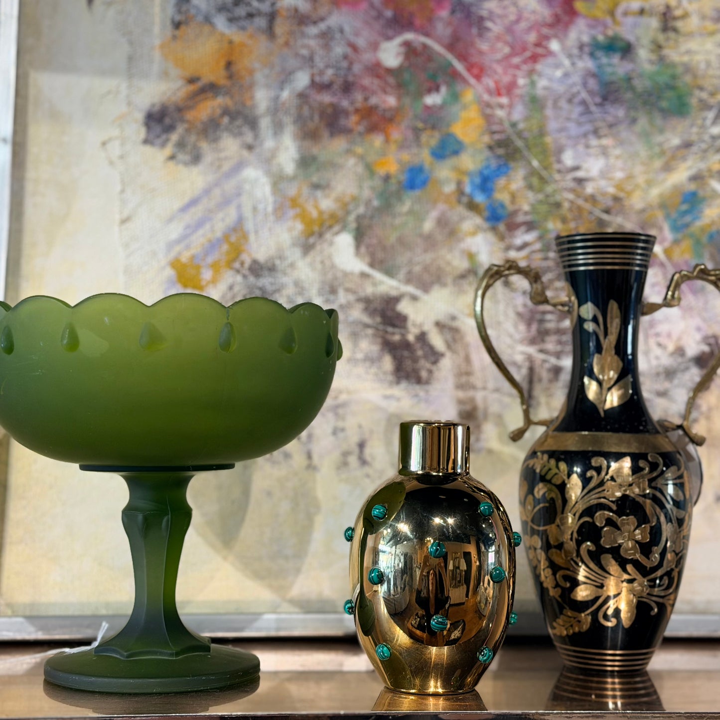 P.Grunsfeld Sam Vase by The Vault Creative, ceramic decorative vase with a sleek, modern design and earthy tones.