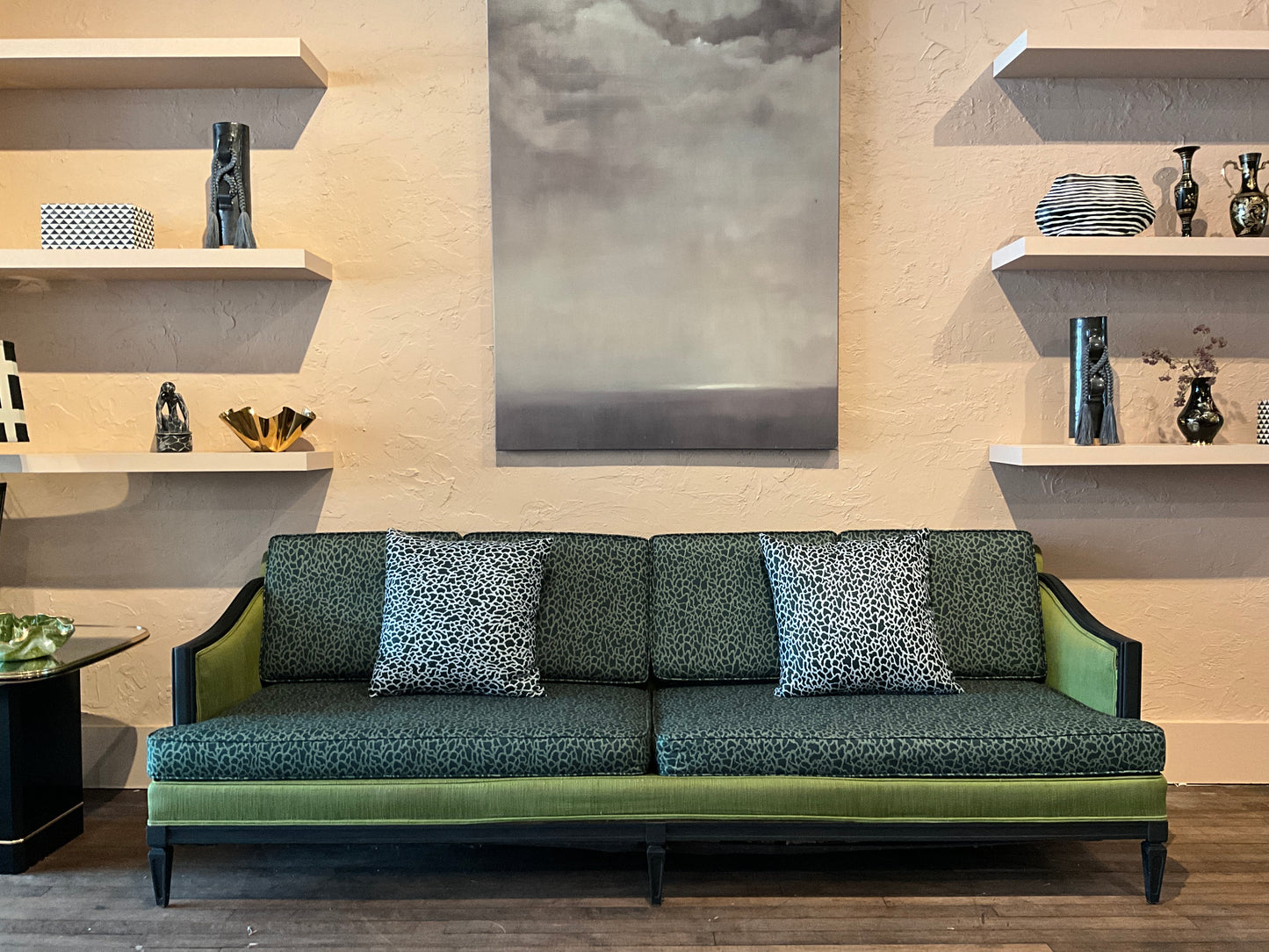 Emerald Silk Sofa