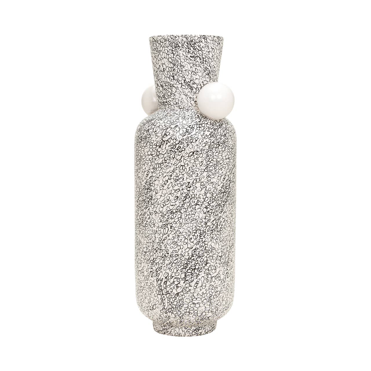 Kavana Decor Eridan vase with a sleek, modern design in neutral tones, perfect for contemporary home decor.