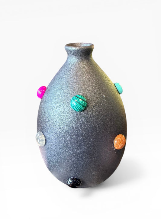 P. Grunsfeld Katie Bud Vase by The Vault Creative, ceramic flower vase with a sleek, modern design and matte finish.
