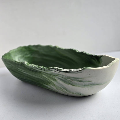 Large Resin Trough - Entryway Catchall - Decorative Bowl