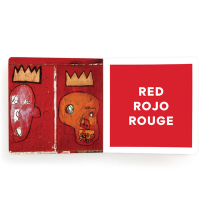 Basquiat Colors board book by Chronicle Books featuring vibrant, colorful illustrations inspired by Jean-Michel Basquiat's artwork.