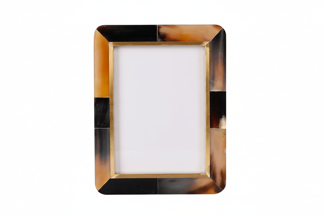 Horn & Brass Inlay Picture Frame 5” x 7”