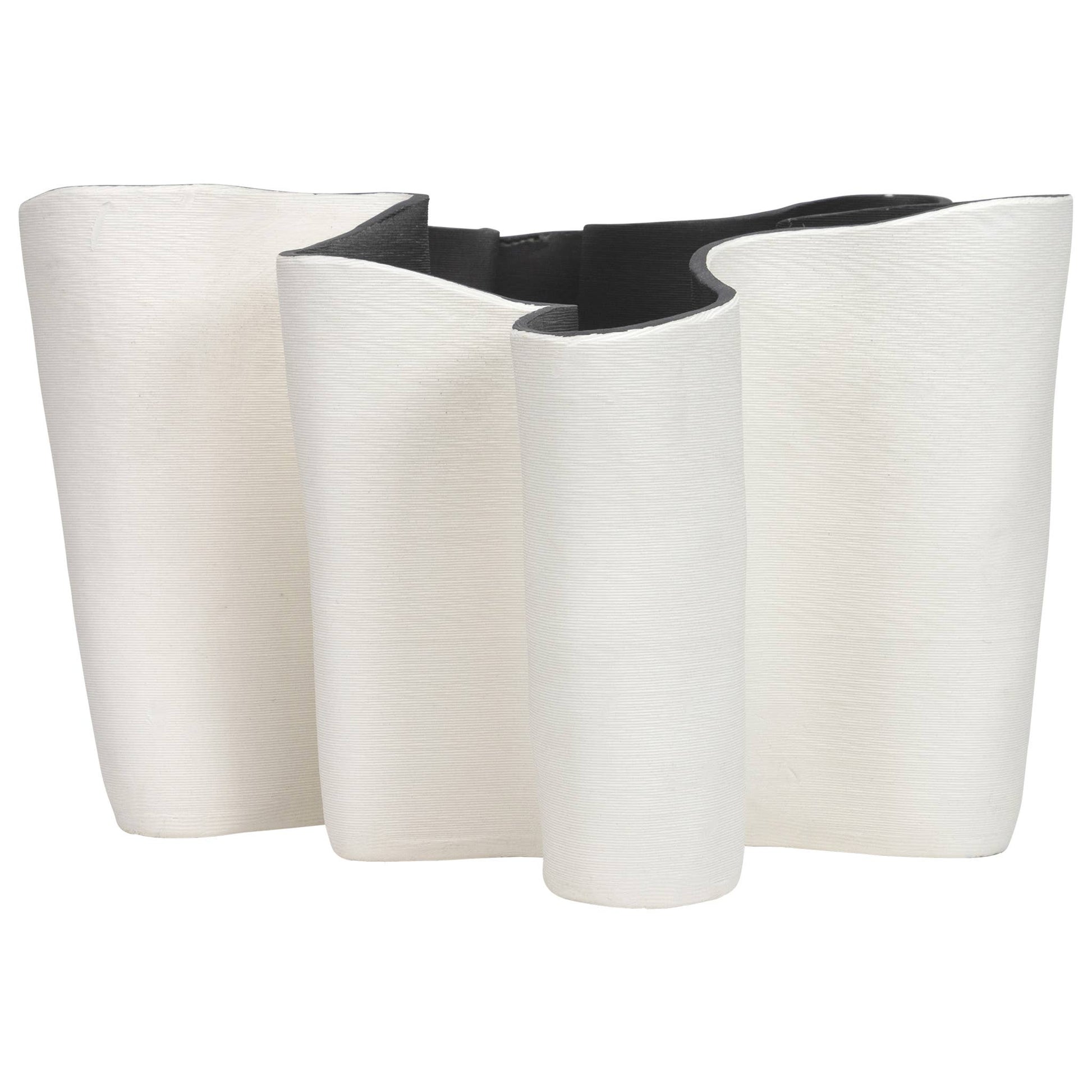 Navarro Short Vase by ST x OH, tabletop ceramic vase with a smooth, rounded shape and neutral finish, ideal for floral arrangements.
