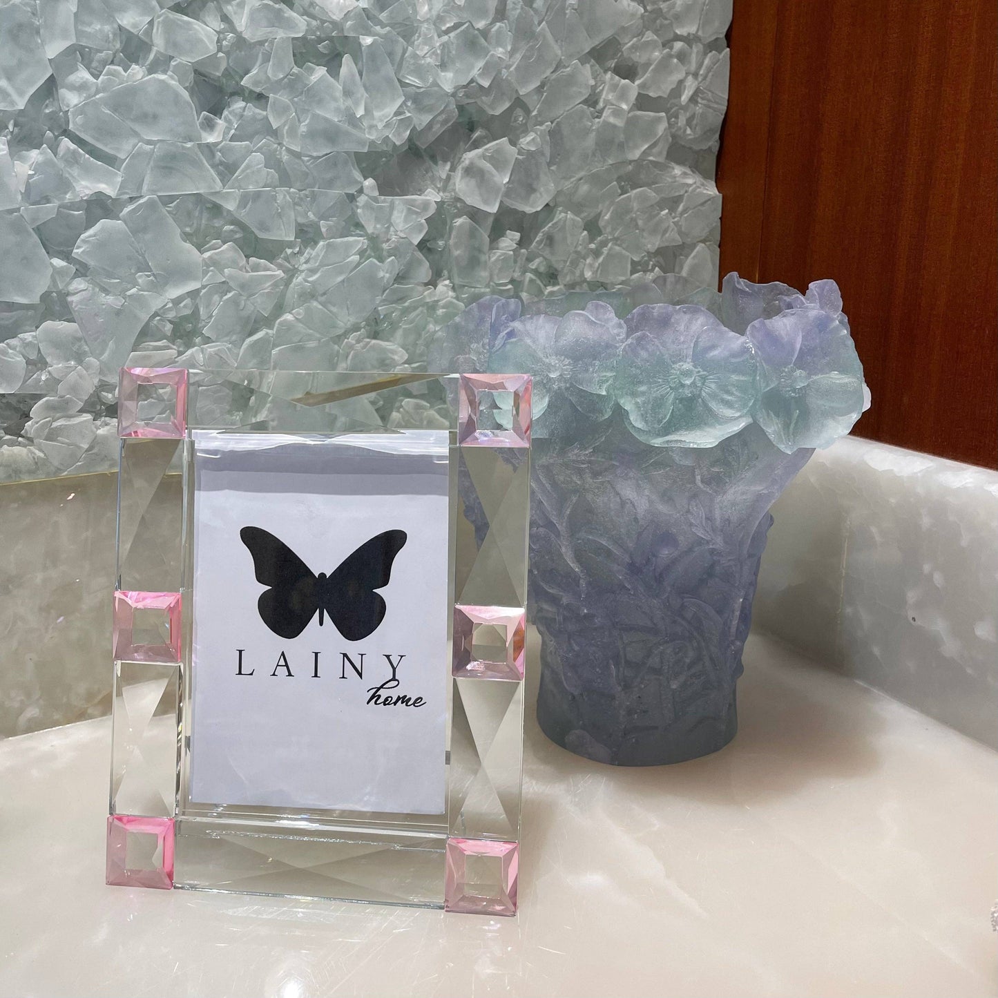 Pink Crystal Picture frame 5X7