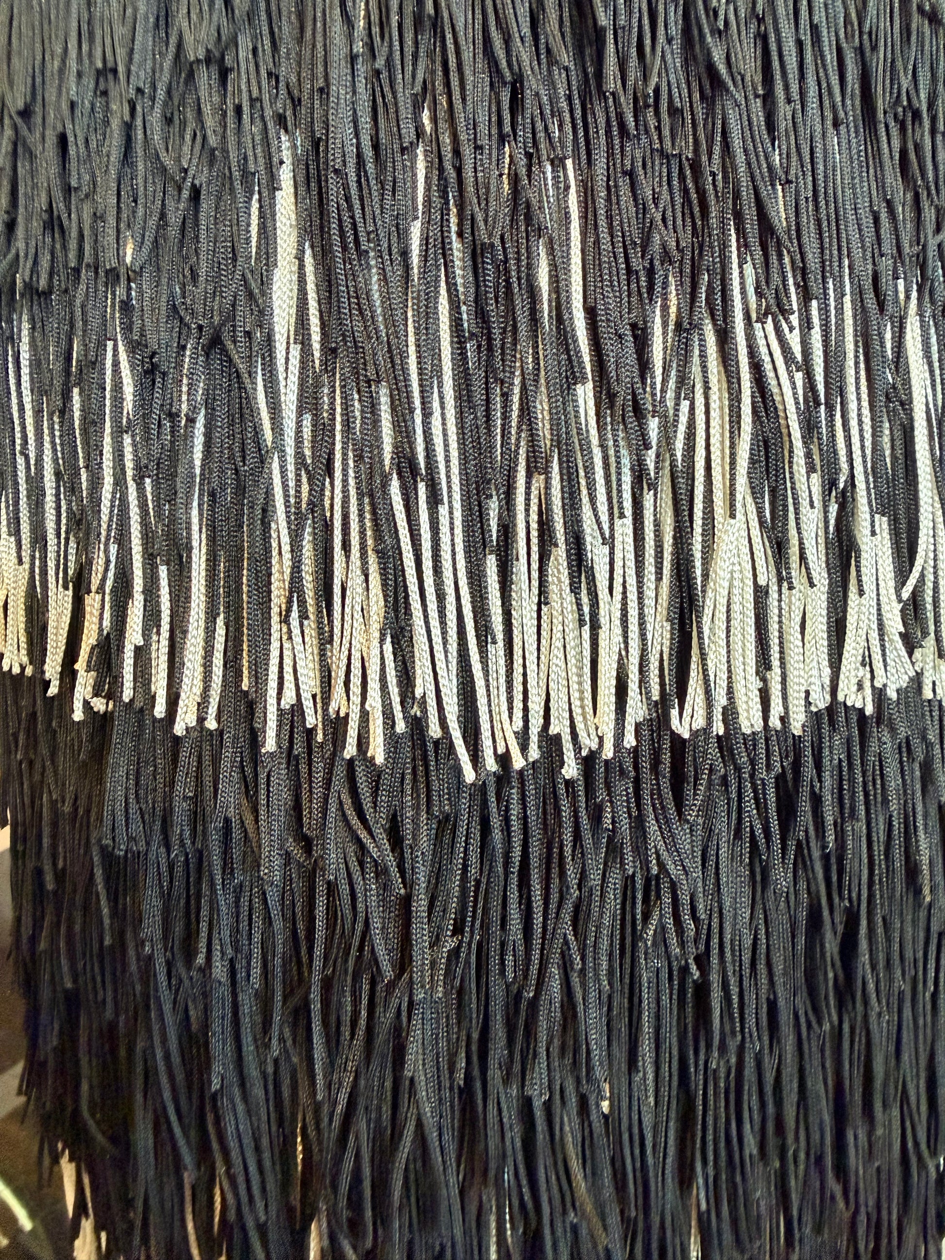 Amber Rene Hansen Eloise ARH Fringe Vase with textured fringe design in a stylish ceramic finish.