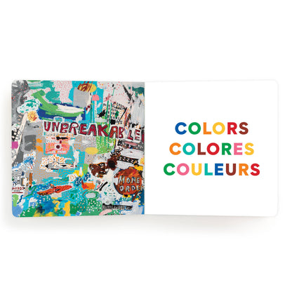 Cover of the Basquiat Colors Board Book by Chronicle Books featuring vibrant artwork and colorful illustrations for children