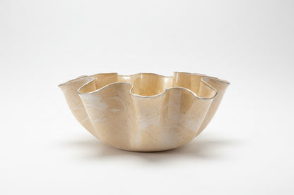 Decorative XL Champagne Gemstone Bowl by The Vault Creative, showcasing a large, colorful gemstone-inspired decorative bowl.