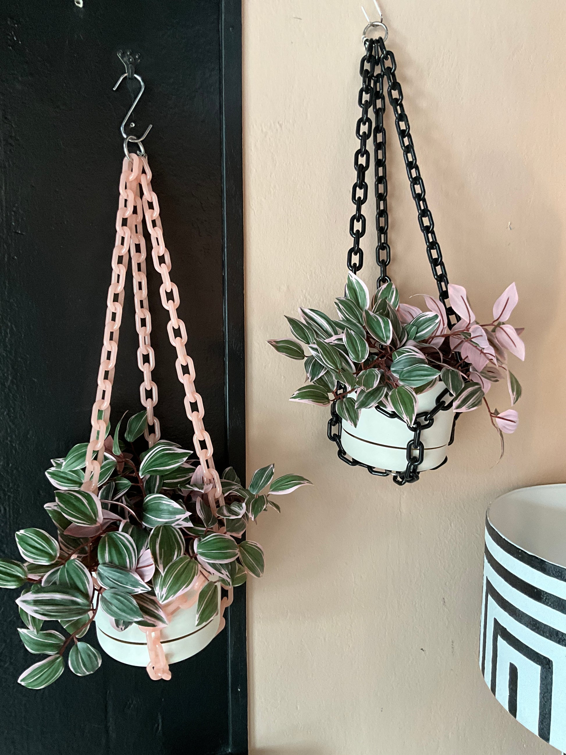 Purple Mod Hanging Planter by The Vault Creative, featuring a stylish purple ceramic planter with a hanging design.