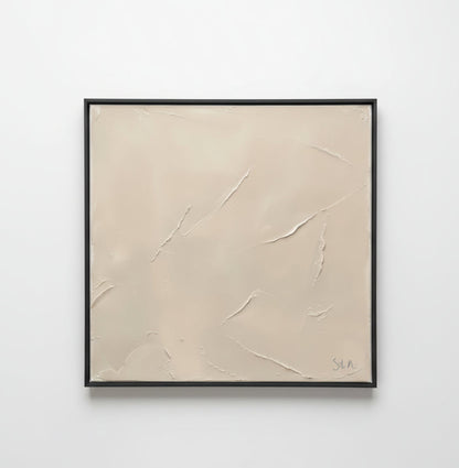 Glossy mocha cream painting by The Vault Creative, featuring rich, textured artwork with a smooth, shiny finish.