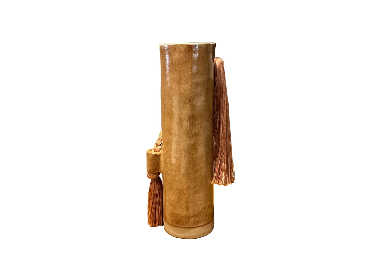 Amber ceramic vase by The Vault Creative, Karen Tinney, with a sleek, modern design and smooth finish.