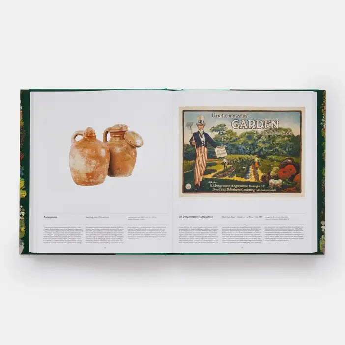 A hardcover book titled "Garden: Exploring The Horticultural World" by Phaidon, showcasing colorful garden photographs on the cover.