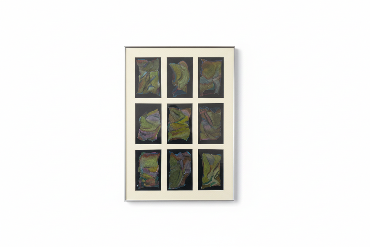 Vintage Fabric Study art piece by The Vault Creative featuring detailed fabric textures and muted color tones.