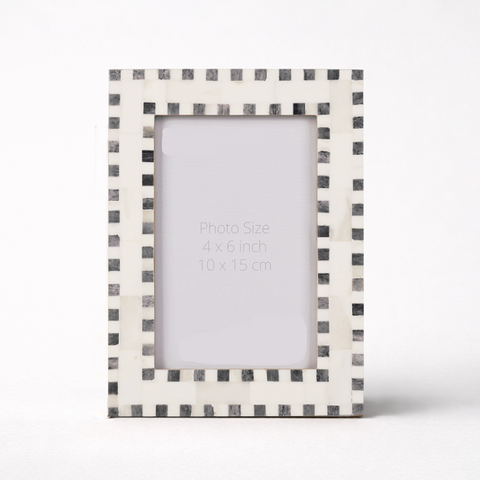 Grey White Bone Inlay Picture Photo Frame size 4x6