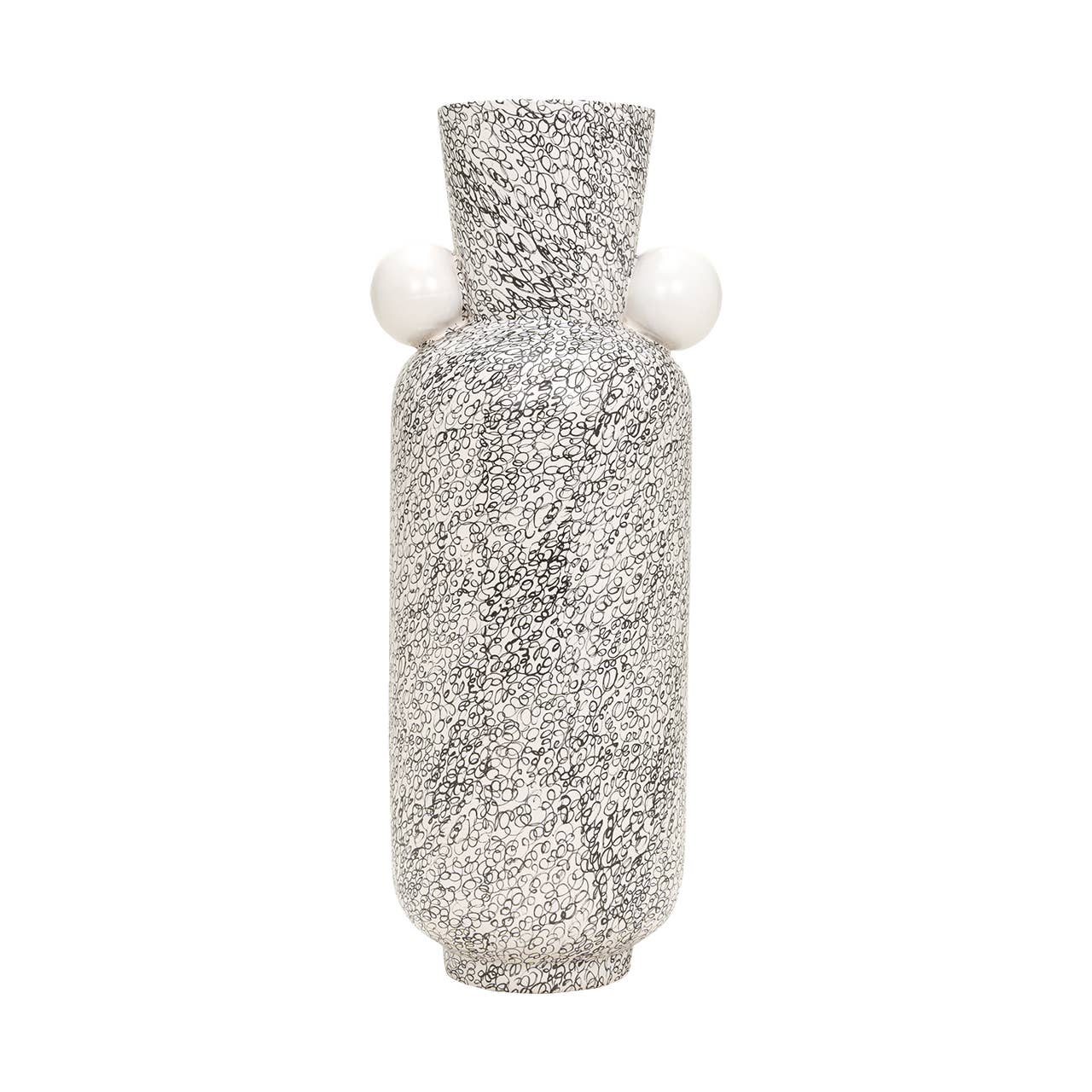 Eridan Vase by Kavana Decor, tall ceramic vase with textured surface in neutral tones, suitable for floral arrangements