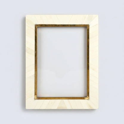 Brass and Bone Inlay Picture Frame 5x7