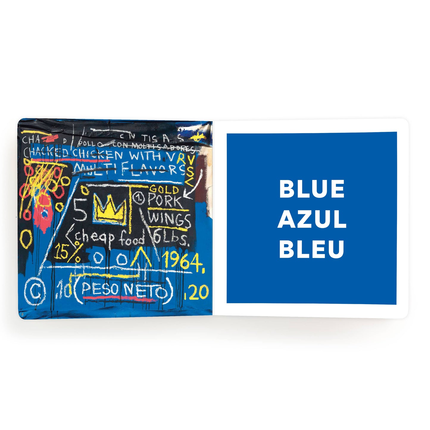 Basquiat Colors Board Book by Chronicle Books featuring vibrant abstract artwork and colorful illustrations for children.