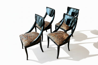 Set of 4 Ello Lacquered Chairs