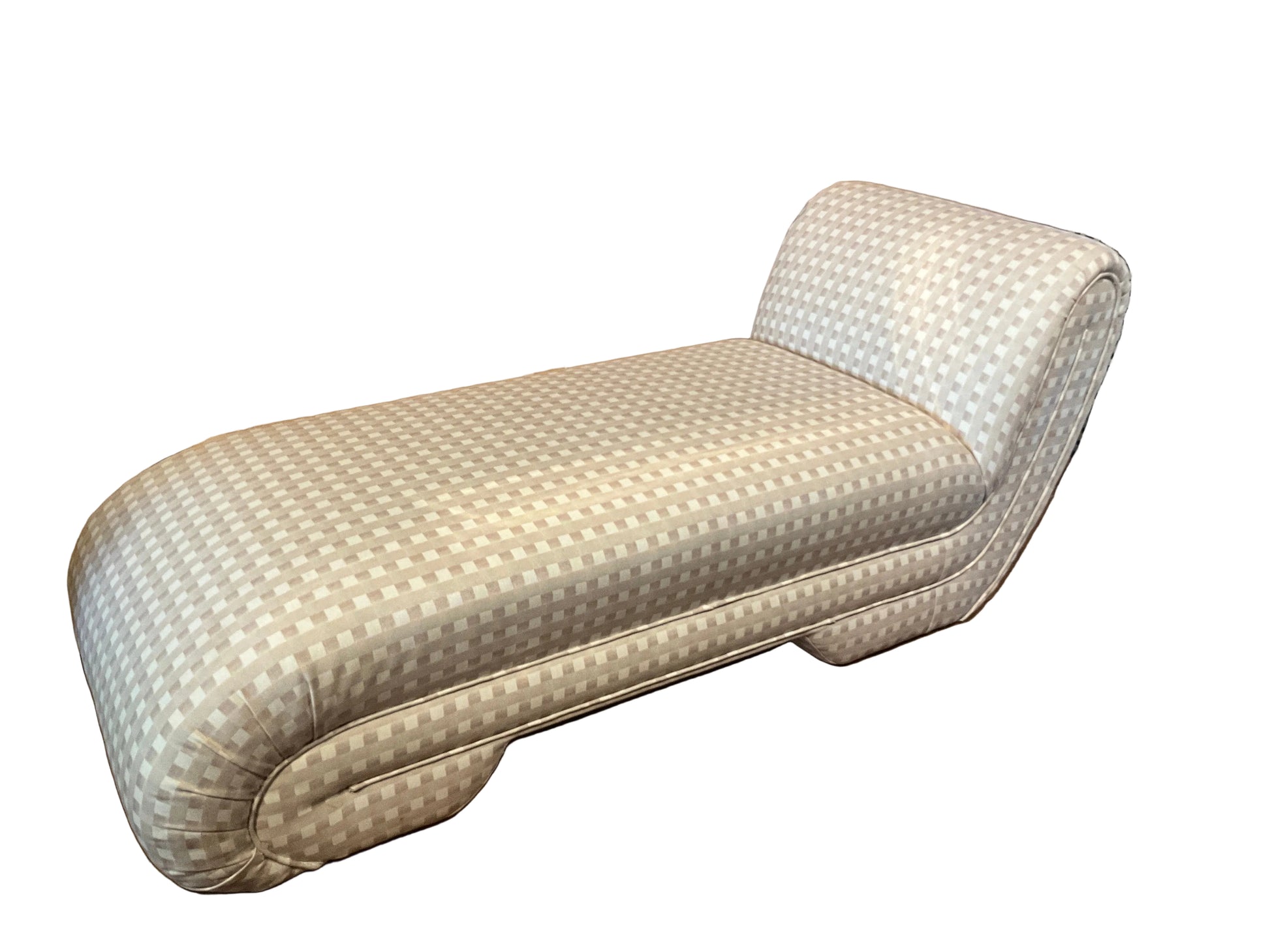 Ozmun Home post-modern chaise lounge with sleek curves and plush upholstery, perfect for modern living room decor.