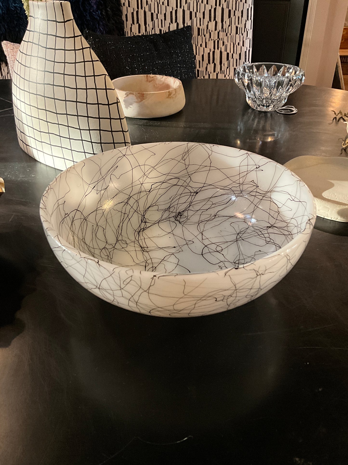 Vintage McM Bowl by Stone Textile Studio, handcrafted ceramic bowl with intricate patterns and a rustic finish.