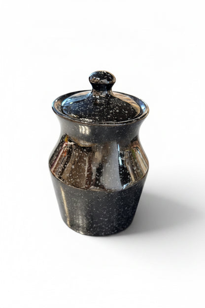 Stoneware Speckled Canister
