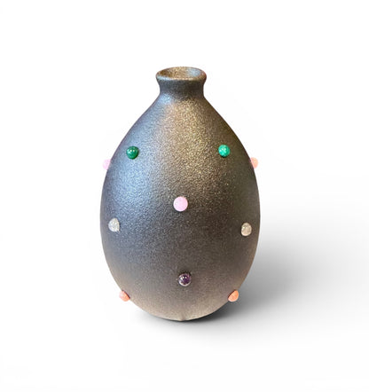 P. Grunsfeld Katie ceramic bud vase by The Vault Creative, white with a sleek, minimalist design for floral arrangements.