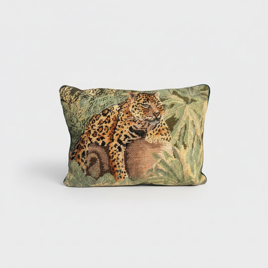 Needlepoint Leopard Pillow