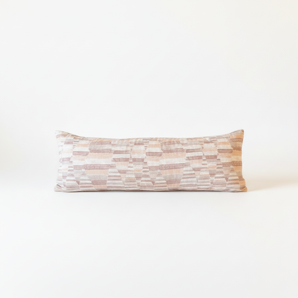 Large lumbar pillow by Stone Textile with soft fabric cover, designed for comfortable back support.