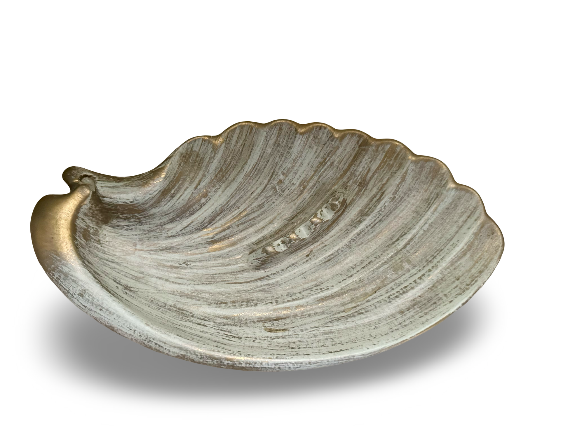 Tabletop Haegar Shell Ashtray by The Vault Creative, ceramic design with shell-inspired shape and textured surface.